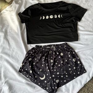 Moon & Stars Cropped PJ Set